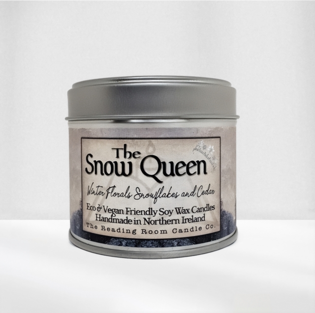Snow Queen- Scented Soy Candle- Winter Florals, Snowflakes and Cedar