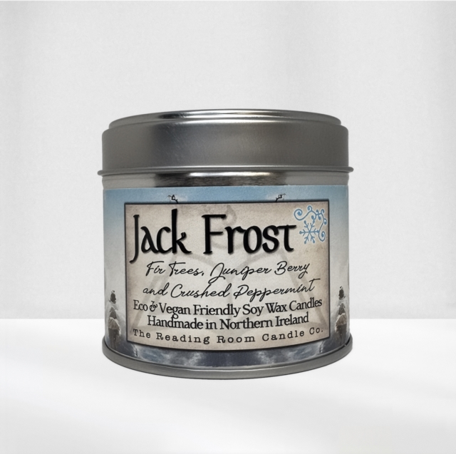 Jack Frost- Scented Soy Candle- Fir Trees, Juniper Berry and Crushed Peppermint