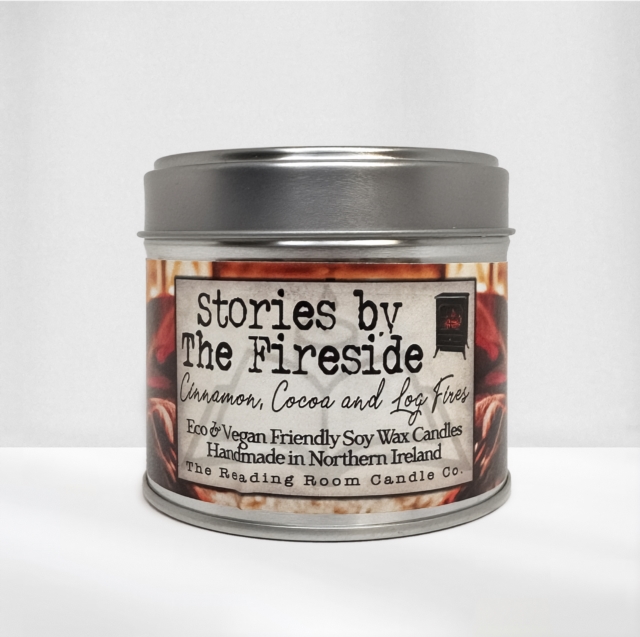 Stories by the Fireside- Scented Soy Candle- Cinnamon, Cooca and Log Fires