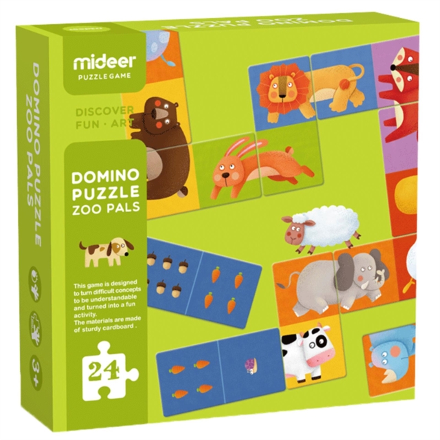 Mideer Puzzles & Games Domino Puzzle Zoo Pals