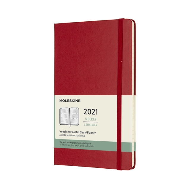 Moleskine 2021 12-Month Weekly Large Hardcover Horizontal Diary