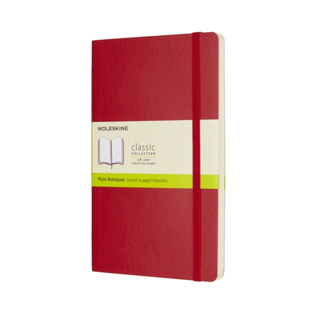 Moleskine Scarlet Red Large Plain Notebook Soft