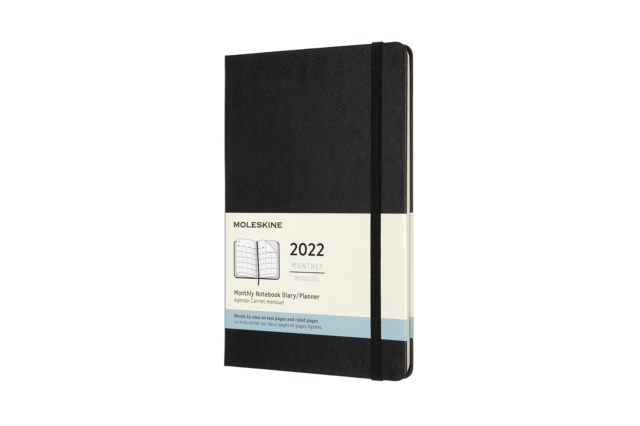 Moleskine 2022 12-Month Monthly Large Hardcover Notebook