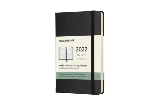 Moleskine 2022 12-Month Weekly Pocket Hardcover Horizontal Notebook