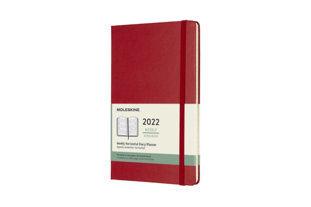 MOLESKINE WKLY L HORIZN DIARY SCARLET 22