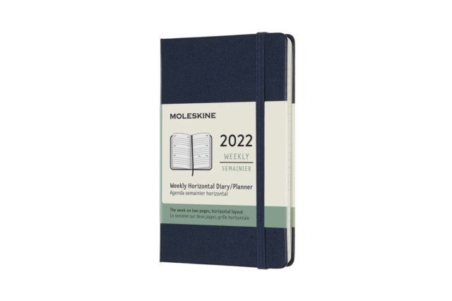 Moleskine 2022 12-Month Weekly Pocket Hardcover Horizontal Notebook