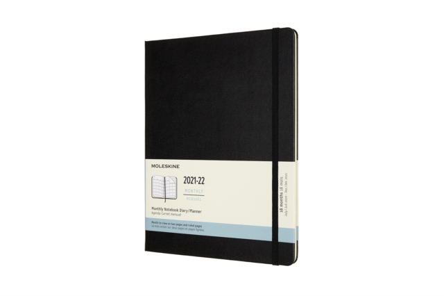 Moleskine 2022 18-Month Monthly Extra Large Hardcover Notebook