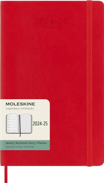 Moleskine 2025 18-Month Weekly Large Softcover Notebook: Scarlet Red