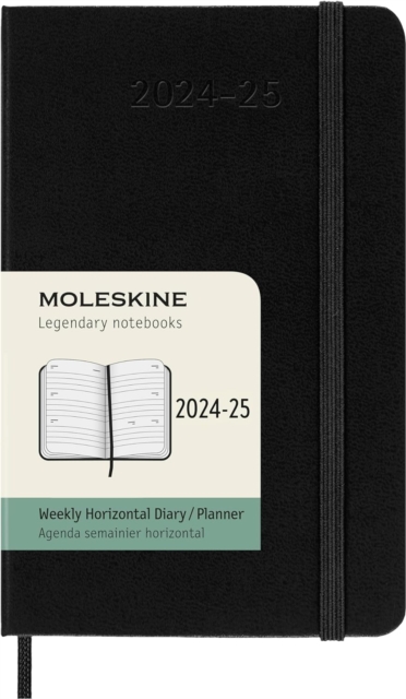 Moleskine 2025 18-Month Weekly Horizontal Pocket Hardcover Notebook: Black