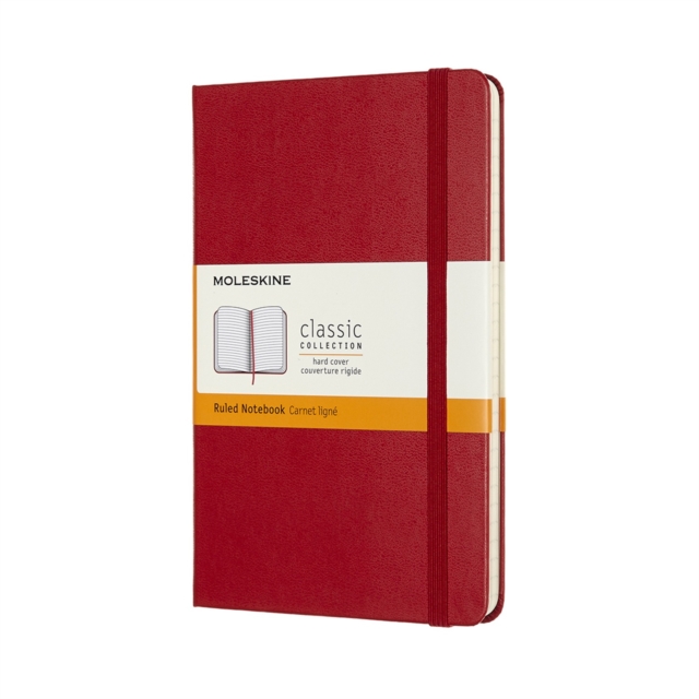 MEDIUM RULED HARDCOVER NOTEBOOK SCARLET