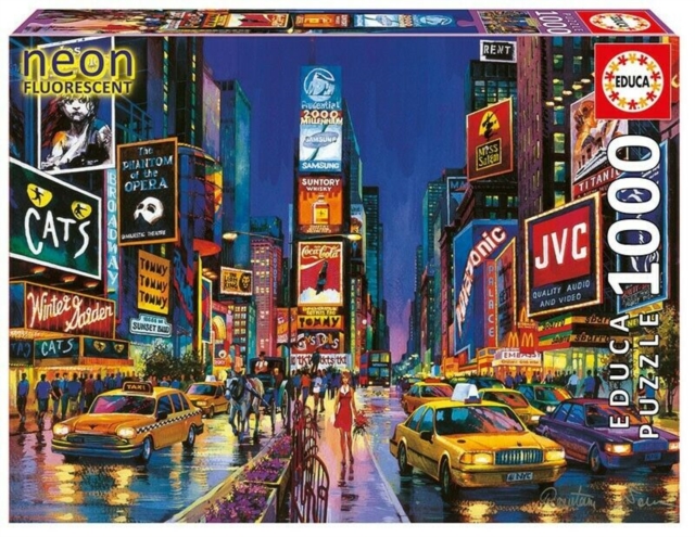 Educa Borras - Neon Times Square, New York 1000 piece Jigsaw Puzzle