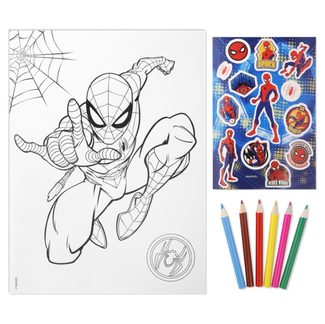 COLOURING SET WITH STICKERS SPIDERMAN
