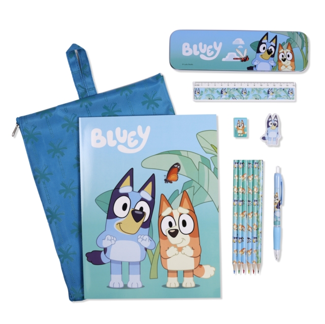 BLUEY BUMPER STATIONERY SET IN REUSABLE BAG