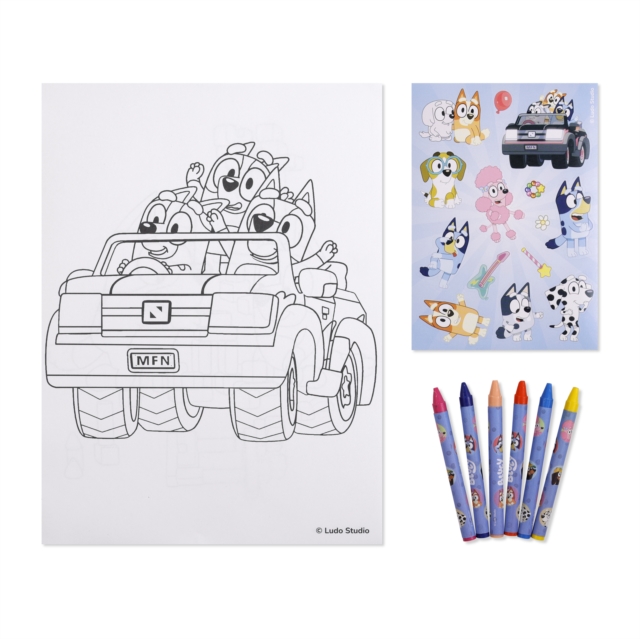 COLOURING SET WITH NOTEBOOK BLUEY