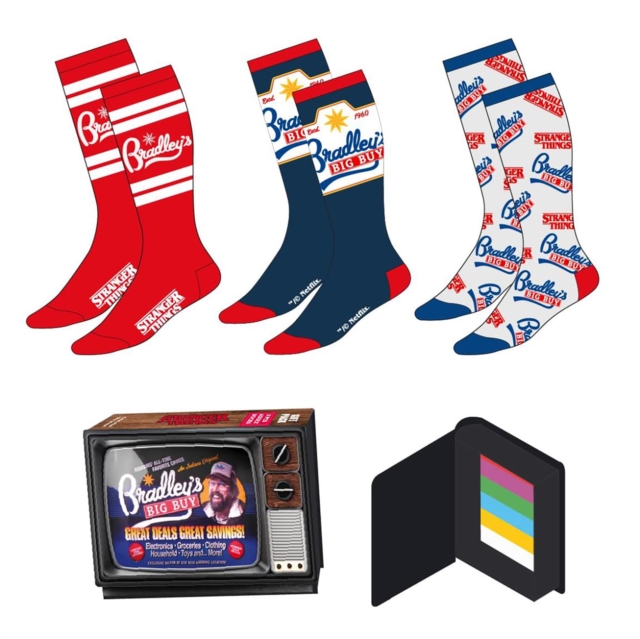 STRANGER THINGS WSQK 3 PACK SOCKS IN BOX UK 5-10.5