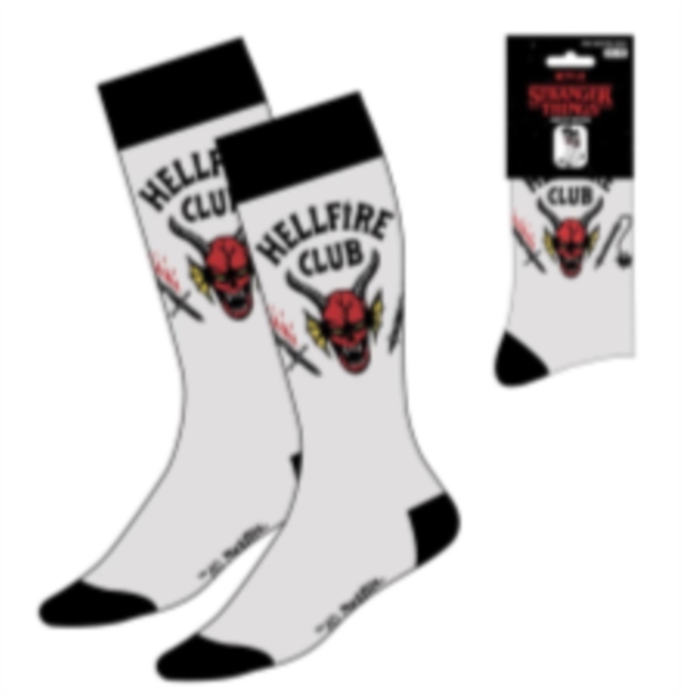 STRANGER THINGS HELLFIRE SOCKS WHITE UK 5-10.5