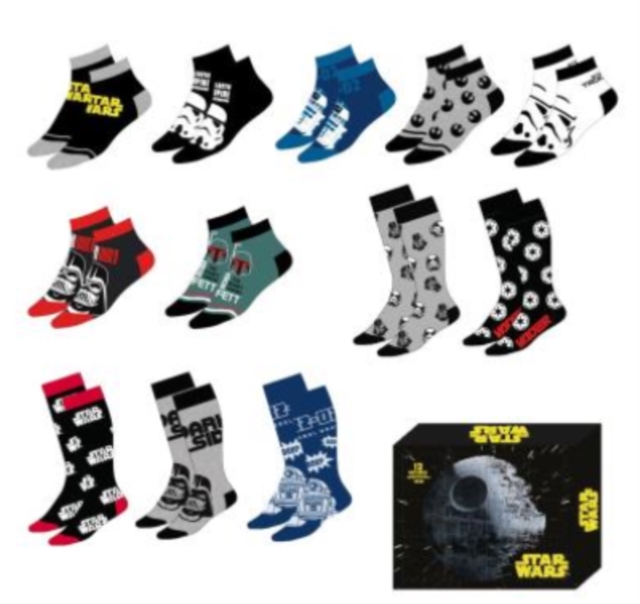 SOCKS PACK 12 PIECES STAR WARS