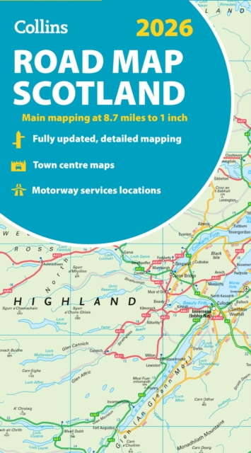 2026 Collins Road Map of Scotland