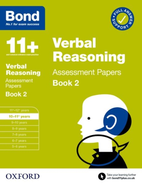 Bond 11+ Verbal Reasoning Assessment Papers 10-11 Years Book 2