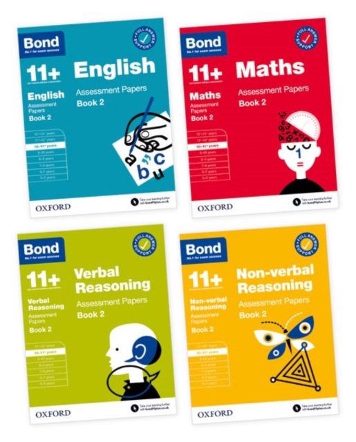 Bond 11+: Assessment Papers Book 2 Age 10-11 Years Bundle: English, Maths, Non-verbal Reasoning, Verbal Reasoning (for GL Assessment & other 11 plus exams)