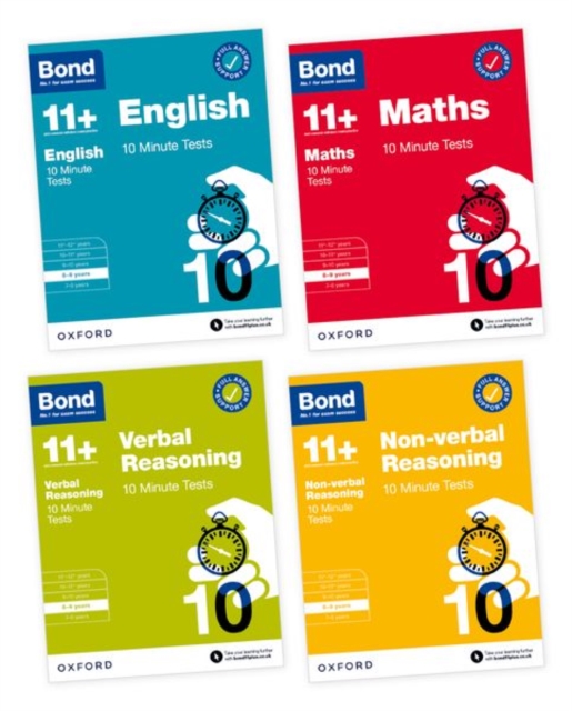Bond 11+ 10 Minute Tests Bundle with Answer Support 8-9 years (for GL Assessment & other 11 plus exams)
