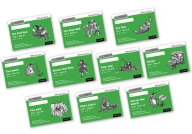 Read Write Inc. Phonics: Green Set 1 Core Black & White Storybooks (Mixed Pack of 10)