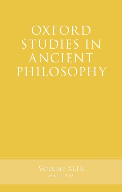 Oxford Studies in Ancient Philosophy, Volume 49