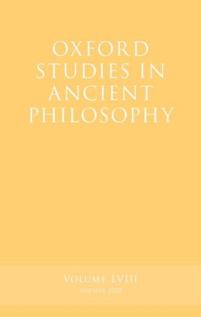 Oxford Studies in Ancient Philosophy, Volume 58