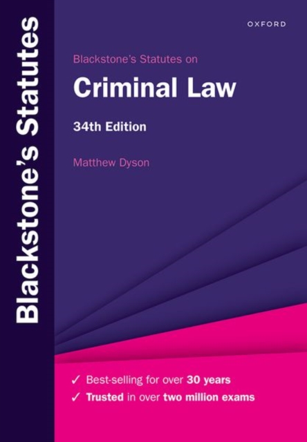 Blackstone's Statutes on Criminal Law 34e