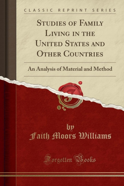 Studies of Family Living in the United States and Other Countries