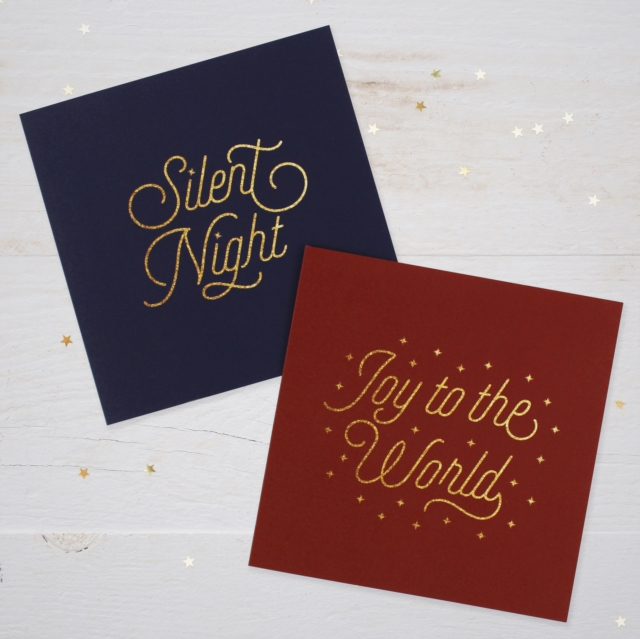 Gold Text 10-Pack Christmas Cards