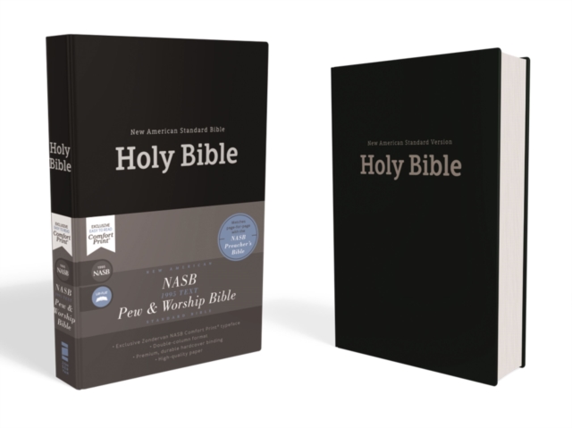 NASB, Church Bible (Pew Bible), Hardcover, Black, 1995 Text, Comfort Print