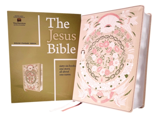 Jesus Bible Artist Edition, ESV, Leathersoft, Peach Floral