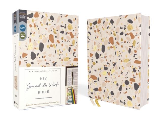 NIV, Journal the Word Bible, Cloth over Board, Cream, Red Letter, Comfort Print