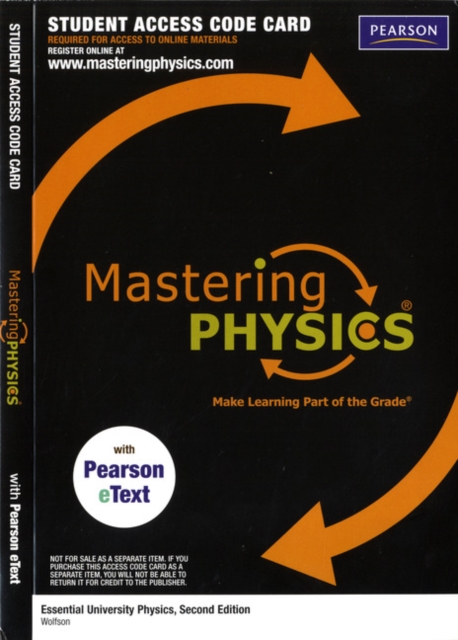 MasteringPhysics with Pearson Etext Student Access Code Card for Essential University Physics (ME Component)