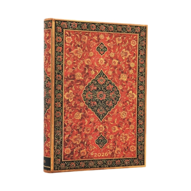 2026 Layla (Persian Poetry) Midi 12-month Day-at-a-Time Hardcover Flexi Dayplanner 2026 (Elastic Band Closure)