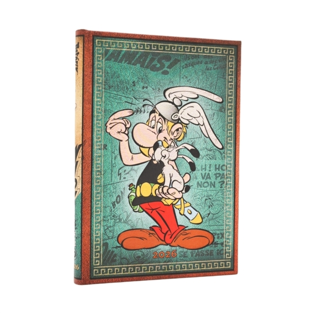 2026 Asterix the Gaul (The Adventures of Asterix) Midi 12-month Vertical Hardcover Flexi Dayplanner 2026 (Elastic Band Closure)