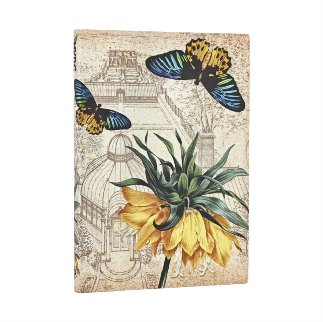 Golden Fritillaria Midi Lined Softcover Journal (Elastic Band Closure)