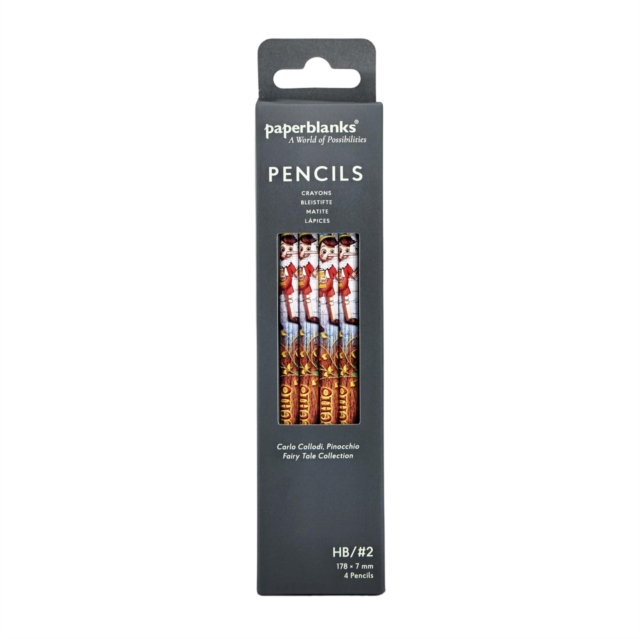 Carlo Collodi, Pinocchio (Fairy Tale Collection) 4 Pack Pencils