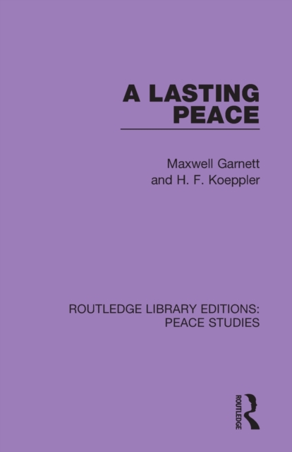 A Lasting Peace