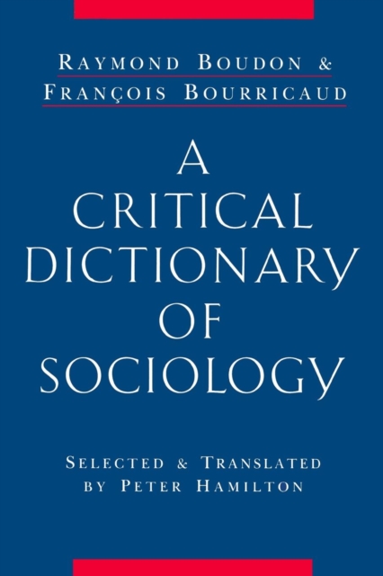 A Critical Dictionary of Sociology