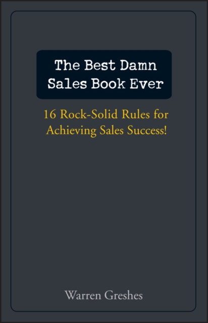 Best Damn Sales Book Ever