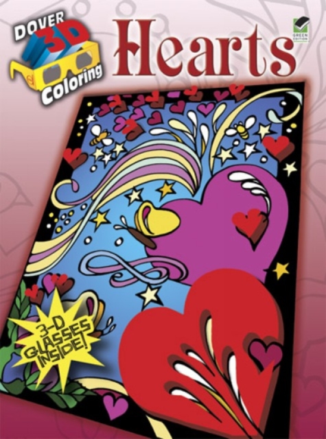 3-D Coloring Book - Hearts