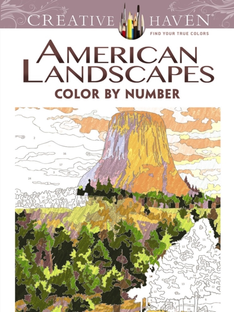 Creative Haven American Landscapes Color by Number Coloring Book