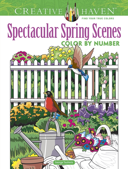 Creative Haven Spectacular Spring Scenes Color by Number