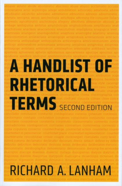 Handlist of Rhetorical Terms