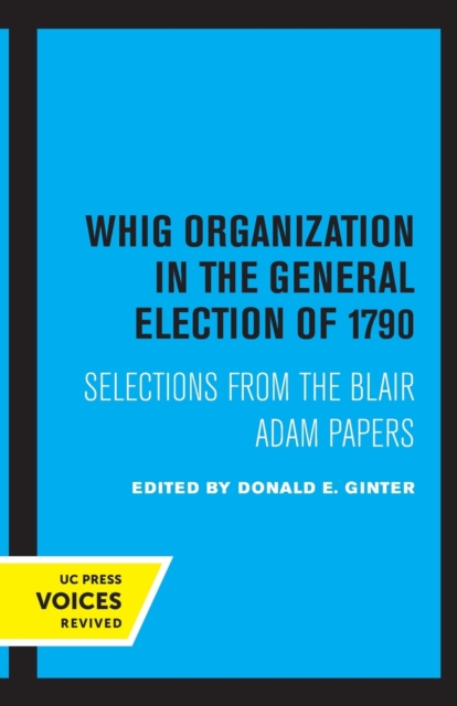 Whig Organization in the General Election of 1790