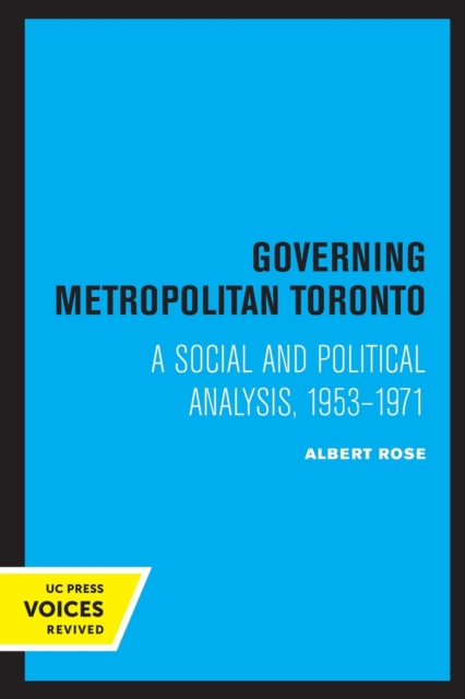 Governing Metropolitan Toronto