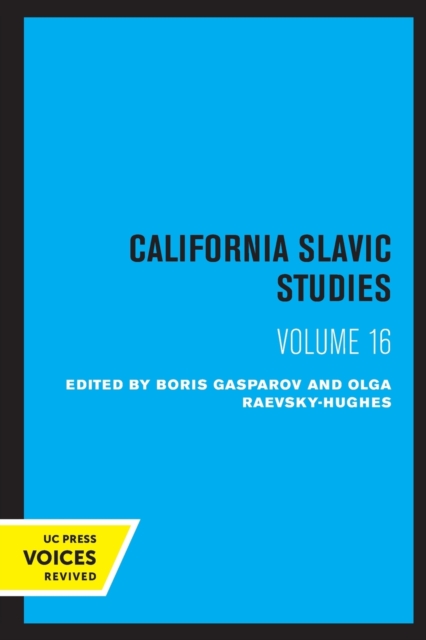 California Slavic Studies, Volume XVI