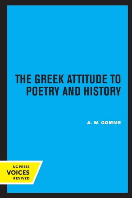 Greek Attitude to Poetry and History